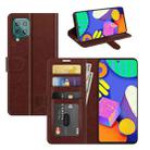 For Samsung Galaxy F62 / M62 R64 Texture Single Horizontal Flip Protective Case with Holder & Card Slots & Wallet& Photo Frame(Brown) - 1