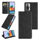 For Xiaomi Redmi Note 10 Pro / Note 10 Pro Max Retro-skin Business Magnetic Suction Leather Case with Holder & Card Slots & Wallet(Black) - 1