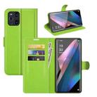 For OPPO Find X3 Pro / Find X3 Litchi Texture Horizontal Flip Protective Case with Holder & Card Slots & Wallet(Green) - 1
