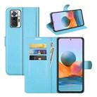 For Xiaomi Redmi Note 10 Pro / Note 10 Pro (Indian Version) / Note 10 Pro Max Litchi Texture Horizontal Flip Protective Case with Holder & Card Slots & Wallet(Blue) - 1