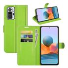 For Xiaomi Redmi Note 10 Pro / Note 10 Pro (Indian Version) / Note 10 Pro Max Litchi Texture Horizontal Flip Protective Case with Holder & Card Slots & Wallet(Green) - 1