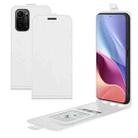 For Xiaomi Redmi K40 / K40 Pro / Poco F3 / Mi 11i R64 Texture Single Vertical Flip Leather Protective Case with Card Slots & Photo Frame(White) - 1