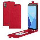 For WIKO Y51 R64 Texture Single Vertical Flip Leather Protective Case with Card Slots & Photo Frame(Red) - 1