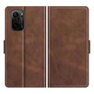 For Xiaomi Redmi K40 Pro / K40 / Poco F3 / Mi 11i Dual-side Magnetic Buckle Horizontal Flip Leather Case with Holder & Card Slots & Wallet(Brown) - 2