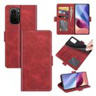 For Xiaomi Redmi K40 Pro / K40 / Poco F3 / Mi 11i Dual-side Magnetic Buckle Horizontal Flip Leather Case with Holder & Card Slots & Wallet(Red) - 1