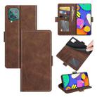 For Samsung Galaxy F62 / M62 Dual-side Magnetic Buckle Horizontal Flip Leather Case with Holder & Card Slots & Wallet(Brown) - 1