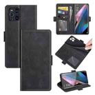 For OPPO Find X3 Pro / Find X3 Dual-side Magnetic Buckle Horizontal Flip Leather Case with Holder & Card Slots & Wallet(Black) - 1