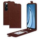 For Xiaomi Mi 10S R64 Texture Single Vertical Flip Leather Protective Case with Card Slots & Photo Frame(Brown) - 1