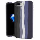 For iPhone SE 2022 / SE 2020 / 8 / 7 Rainbow Silicone +PC Shockproof Skid-proof Dust-proof Case(Rainbow Black) - 1