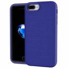 Solid Color PC + Silicone Shockproof Skid-proof Dust-proof Case For iPhone 6 & 6s / 7 / 8(Dark Blue) - 1