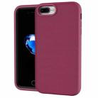 Solid Color PC + Silicone Shockproof Skid-proof Dust-proof Case For iPhone 6 & 6s / 7 / 8(Wine Red) - 1