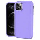 For iPhone 11 Pro Max Solid Color PC + Silicone Shockproof Skid-proof Dust-proof Case (Purple) - 1
