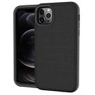 For iPhone 12 Pro Max Solid Color PC + Silicone Shockproof Skid-proof Dust-proof Case(Black) - 1