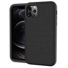 For iPhone 12 Pro Max Solid Color PC + Silicone Shockproof Skid-proof Dust-proof Case(Black) - 1