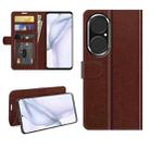 For Huawei P50 R64 Texture Single Horizontal Flip Protective Case with Holder & Card Slots & Wallet& Photo Frame(Brown) - 1