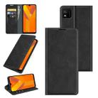 For Wiko Y62 Retro-skin Business Magnetic Suction Leather Case with Holder & Card Slots & Wallet(Black) - 1