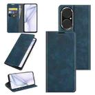 For Huawei P50 Retro-skin Business Magnetic Suction Leather Case with Holder & Card Slots & Wallet(Dark Blue) - 1