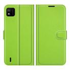 For Wiko Y62 Litchi Texture Horizontal Flip Protective Case with Holder & Card Slots & Wallet(Green) - 2