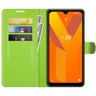 For Wiko Y62 Litchi Texture Horizontal Flip Protective Case with Holder & Card Slots & Wallet(Green) - 3