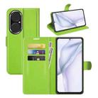 For Huawei P50 Litchi Texture Horizontal Flip Protective Case with Holder & Card Slots & Wallet(Green) - 1