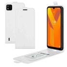 For Wiko Y62 R64 Texture Single Vertical Flip Leather Protective Case with Card Slots & Photo Frame(White) - 1