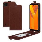 For Wiko Y62 R64 Texture Single Vertical Flip Leather Protective Case with Card Slots & Photo Frame(Brown) - 1