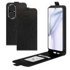 For Huawei P50 R64 Texture Single Vertical Flip Leather Protective Case with Card Slots & Photo Frame(Black) - 1