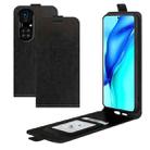 For Huawei P50 Pro R64 Texture Single Vertical Flip Leather Protective Case with Card Slots & Photo Frame(Black) - 1