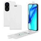 For Huawei P50 Pro R64 Texture Single Vertical Flip Leather Protective Case with Card Slots & Photo Frame(White) - 1