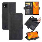 For Wiko Y62 Dual-side Magnetic Buckle Horizontal Flip Leather Case with Holder & Card Slots & Wallet(Black) - 1