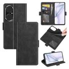 For Huawei P50 Dual-side Magnetic Buckle Horizontal Flip Leather Case with Holder & Card Slots & Wallet(Black) - 1