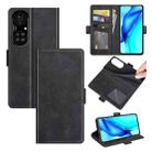 For Huawei P50 Pro Dual-side Magnetic Buckle Horizontal Flip Leather Case with Holder & Card Slots & Wallet(Black) - 1