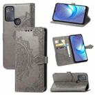 For Motorola Moto G50 Mandala Embossing Pattern Horizontal Flip Leather Case with Holder & Card Slots & Wallet & Lanyard(Gray) - 1