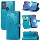 For Motorola Moto G50 Mandala Embossing Pattern Horizontal Flip Leather Case with Holder & Card Slots & Wallet & Lanyard(Blue) - 1