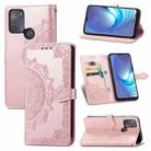 For Motorola Moto G50 Mandala Embossing Pattern Horizontal Flip Leather Case with Holder & Card Slots & Wallet & Lanyard(Rose Gold) - 1