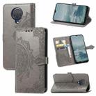 For Nokia 6.3 Mandala Embossing Pattern Horizontal Flip Leather Case with Holder & Card Slots & Wallet & Lanyard(Gray) - 1