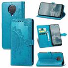 For Nokia 6.3 Mandala Embossing Pattern Horizontal Flip Leather Case with Holder & Card Slots & Wallet & Lanyard(Blue) - 1