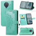 For Nokia 6.3 Mandala Embossing Pattern Horizontal Flip Leather Case with Holder & Card Slots & Wallet & Lanyard(Green) - 1