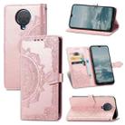 For Nokia 6.3 Mandala Embossing Pattern Horizontal Flip Leather Case with Holder & Card Slots & Wallet & Lanyard(Rose Gold) - 1