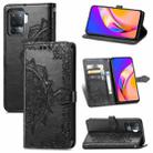 For OPPO  A94 4G / F19 Pro Mandala Embossing Pattern Horizontal Flip Leather Case with Holder & Card Slots & Wallet & Lanyard(Black) - 1