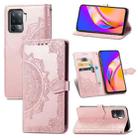 For OPPO A94 5G / F19 Pro+ / Reno5 Z Mandala Embossing Pattern Horizontal Flip Leather Case with Holder & Card Slots & Wallet & Lanyard(Rose Gold) - 1