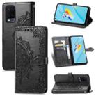 For OPPO A54 4G Mandala Embossing Pattern Horizontal Flip Leather Case with Holder & Card Slots & Wallet & Lanyard(Black) - 1