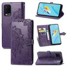 For OPPO A54 4G Mandala Embossing Pattern Horizontal Flip Leather Case with Holder & Card Slots & Wallet & Lanyard(Purple) - 1