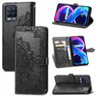 For OPPO Realme 8 5G / Realme V13 5G Mandala Embossing Pattern Horizontal Flip Leather Case with Holder & Card Slots & Wallet & Lanyard(Black) - 1