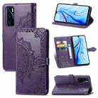 For vivo V20 SE Mandala Embossing Pattern Horizontal Flip Leather Case with Holder & Card Slots & Wallet & Lanyard(Purple) - 1