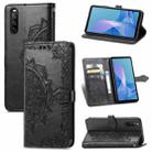 For Sony Xperia 1 III Mandala Embossing Pattern Horizontal Flip Leather Case with Holder & Card Slots & Wallet & Lanyard(Black) - 1