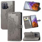 For Xiaomi Mi 11 Pro Mandala Embossing Pattern Horizontal Flip Leather Case with Holder & Card Slots & Wallet & Lanyard(Gray) - 1