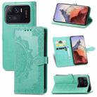 For Xiaomi Mi 11 Ultra Mandala Embossing Pattern Horizontal Flip Leather Case with Holder & Card Slots & Wallet & Lanyard(Green) - 1