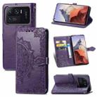 For Xiaomi Mi 11 Ultra Mandala Embossing Pattern Horizontal Flip Leather Case with Holder & Card Slots & Wallet & Lanyard(Purple) - 1