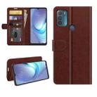 For Motorola Moto G50 R64 Texture Single Horizontal Flip Protective Case with Holder & Card Slots & Wallet& Photo Frame(Brown) - 1
